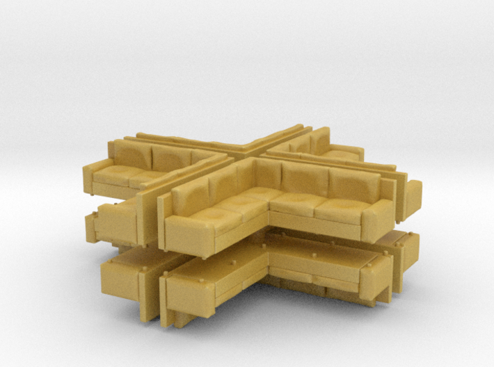 Modern Corner Sofa (x8) 1/220 3d printed