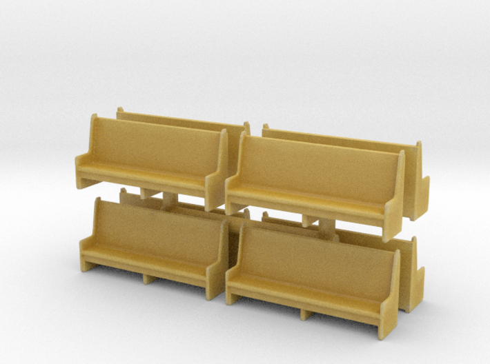 Vintage Wooden Bench (x8) 1/220 3d printed