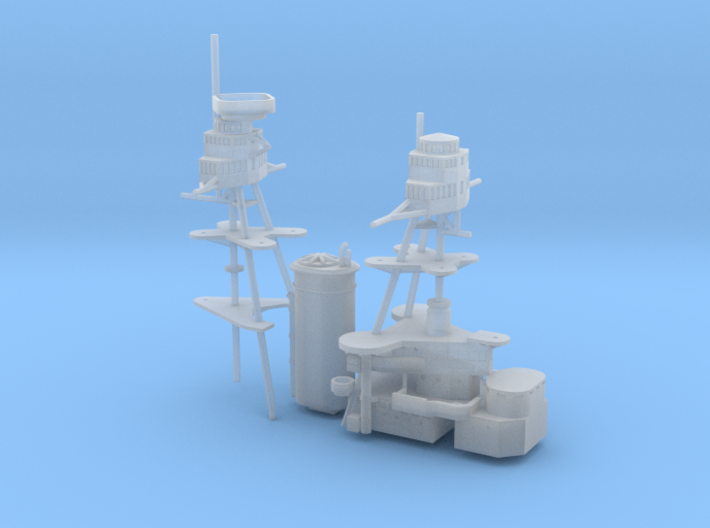1/600 USS Oklahoma (1941) Superstructure 3d printed