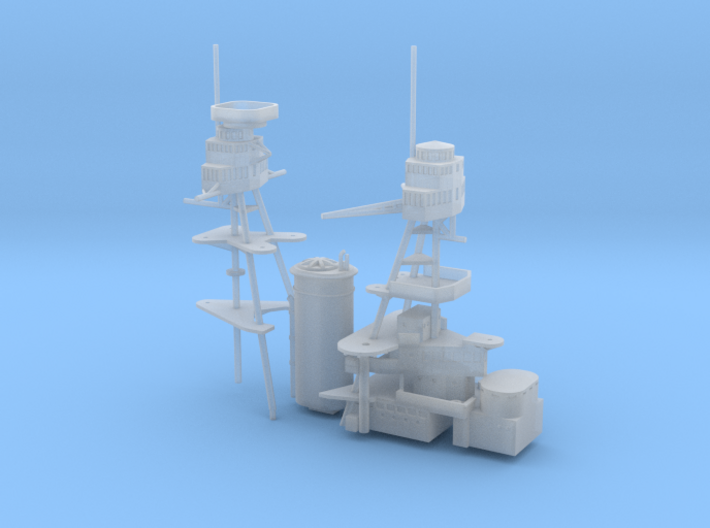 1/600 USS Nevada (1941) Superstructure 3d printed