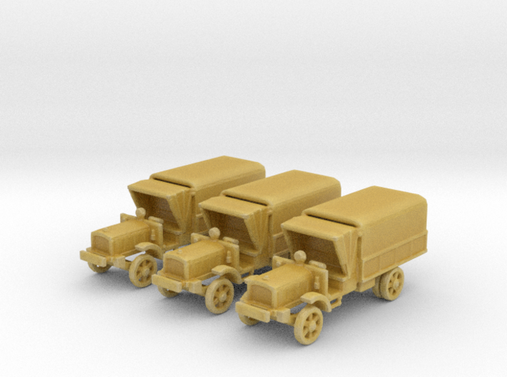 6mm WW1 light trucks (3) With tent 3d printed 