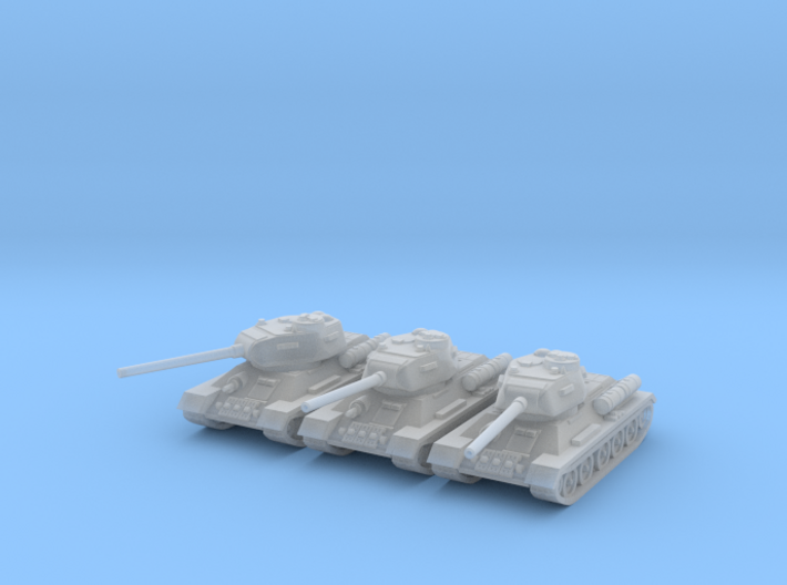 6mm T-34-85 tank (3 pieces) 3d printed