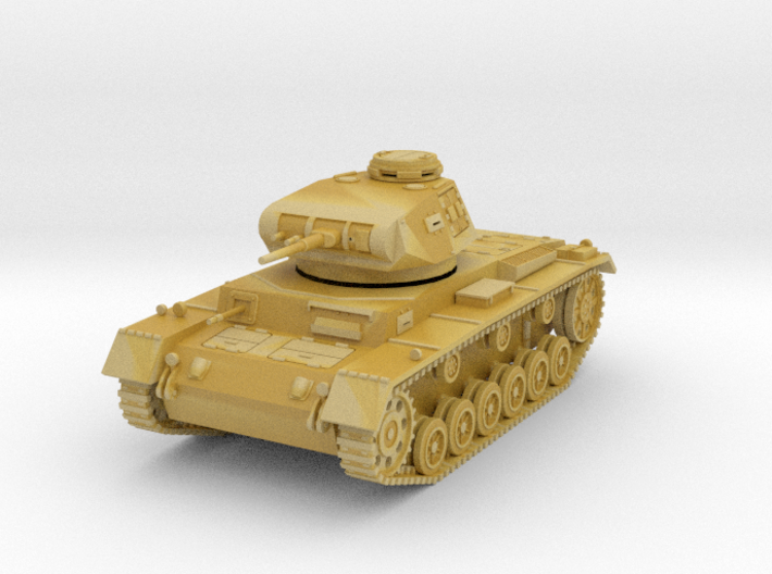 PV154C Pzkw IIIF Medium Tank (1/87) 3d printed 