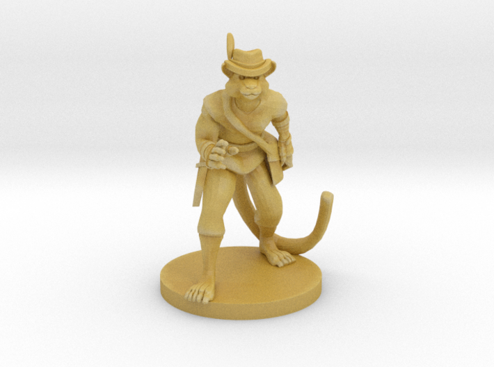 Caterday McPaws the Catfolk Rogue 3d printed
