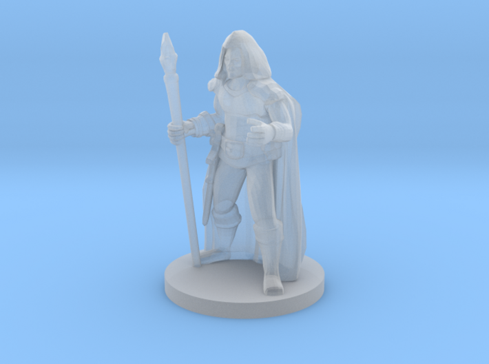 Male Elf Sorcerer with Diamond Staff 3d printed