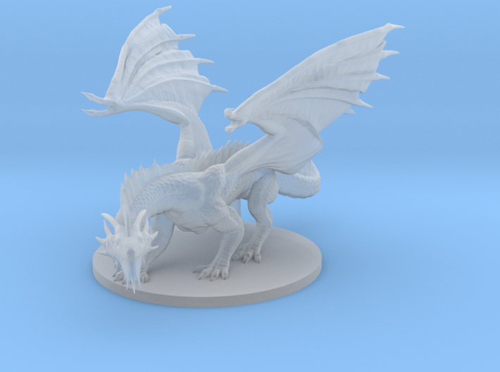 Young Silver Dragon 3d printed