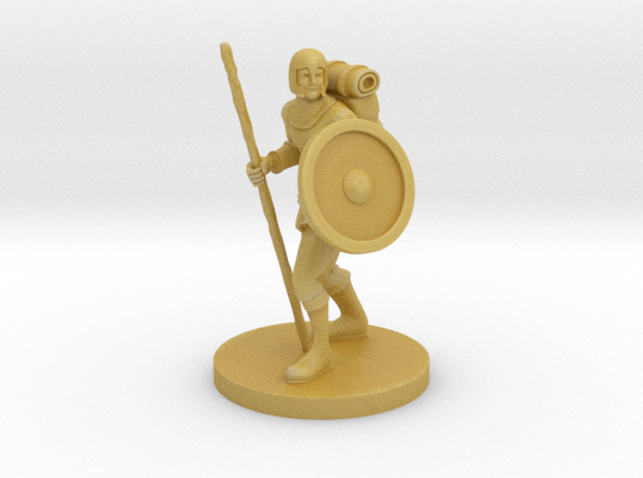 Cleric with Staff of Healing and Shield 3d printed 