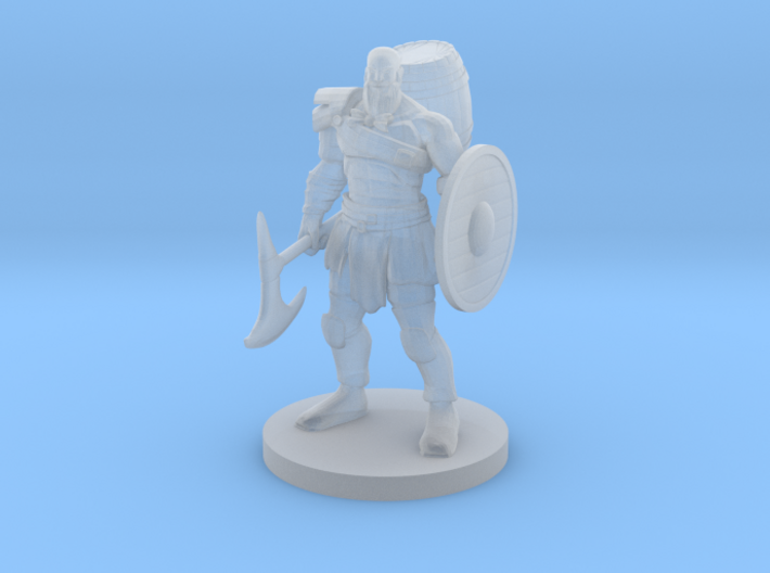 Barbarian with Beer Barrel on his back 3d printed
