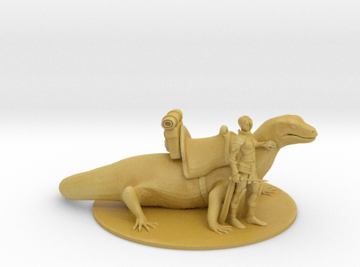  Woman with Lizard Mount 3d printed 