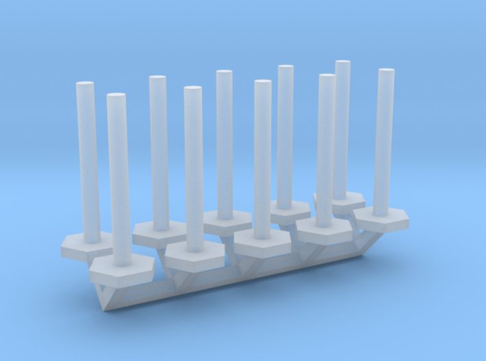 Tube Stanchion Barricade 1-87 HO Scale 3d printed