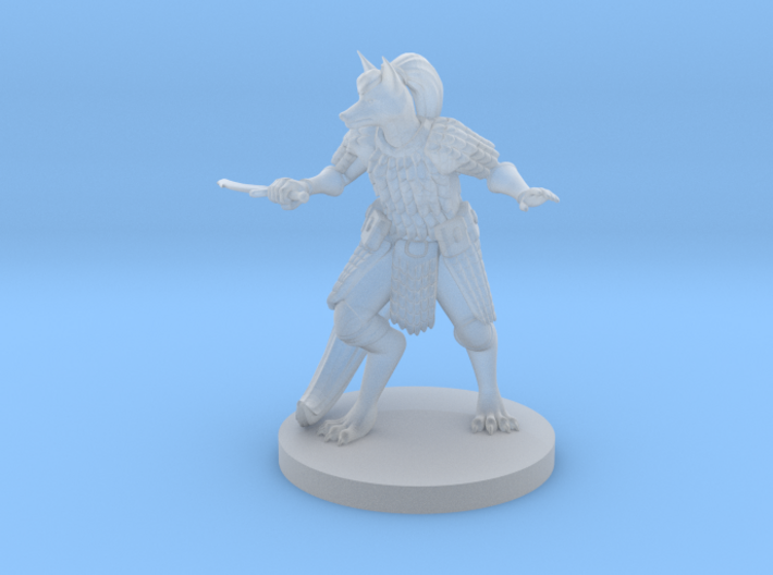 Kitsune Cleric with Scale Armor and Dagger 3d printed 