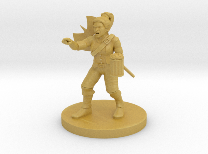 Dwarf Female Fighter Drunk & Angry 3d printed 