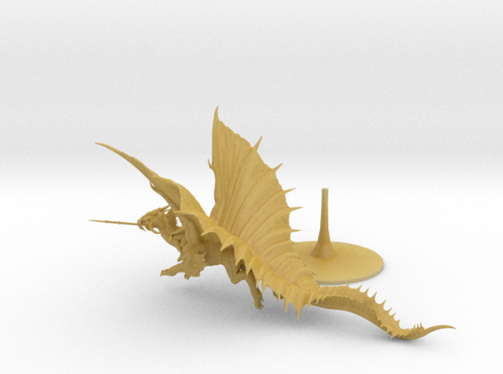 Paladin on a Gold Dragon 3d printed