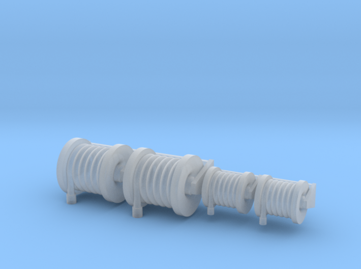 Hose Reel Large Fixed Simulated Hose 2 Sizes 1-87 3d printed