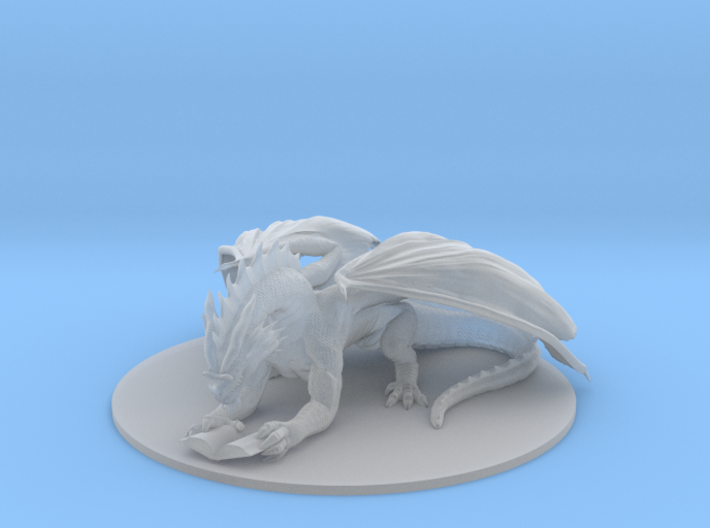 Red Dragon Reading a Book. 3d printed