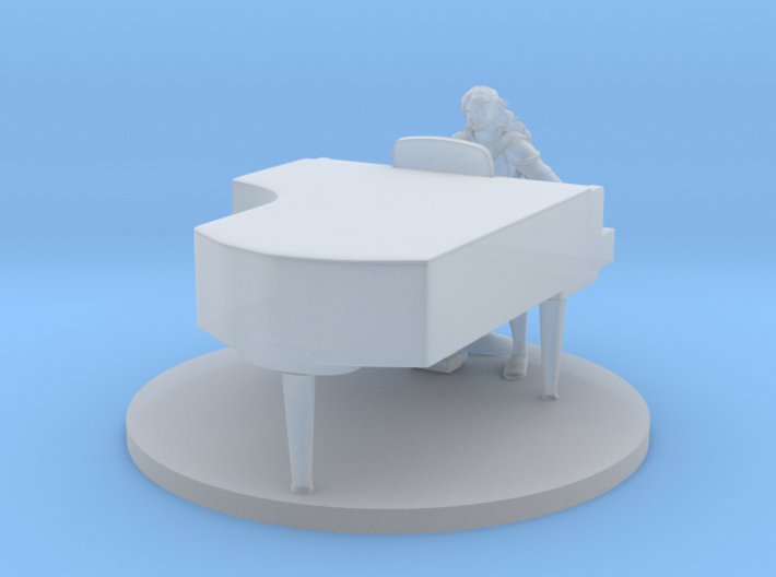 Half Orc Female Bard on Animated Piano 3d printed