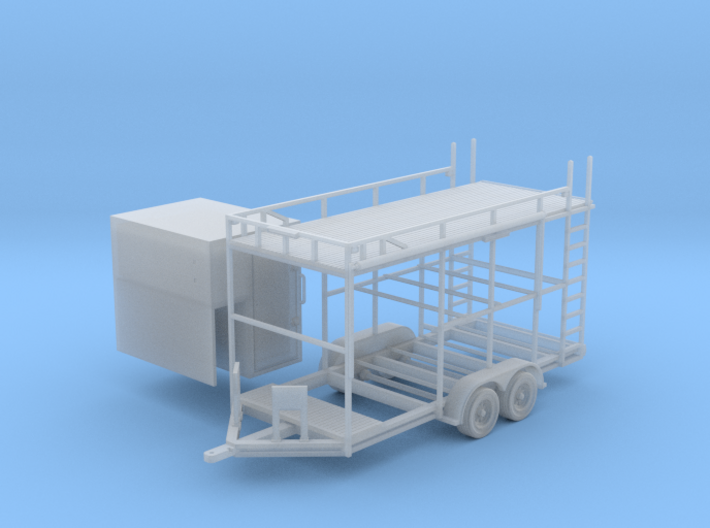 Swift Water Rescue Trailer No Boats 1-87 HO Scale 3d printed