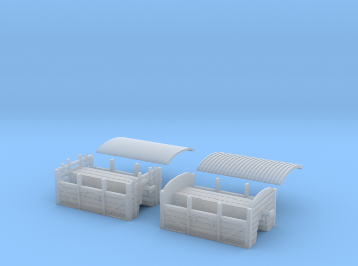 Listowel Lartigue Cattle and Covered Trucks (N) 3d printed