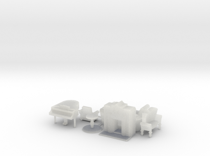 HO Scale Living Room Stuff Collection 1 3d printed