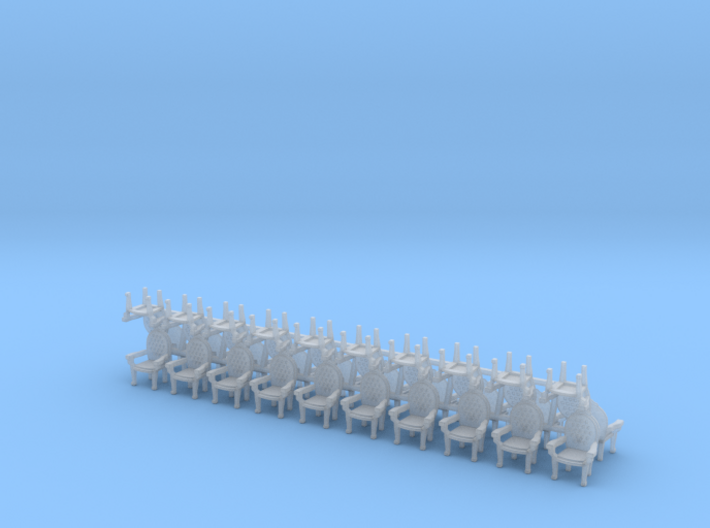 HO Scale Parlor Chairs X30 (Higher detail) 3d printed