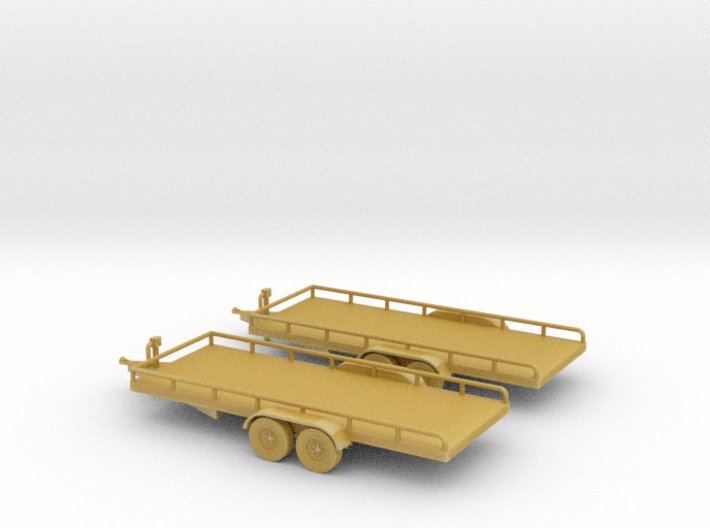 HO Scale Flatbed Trailers X2 1/87 3d printed 