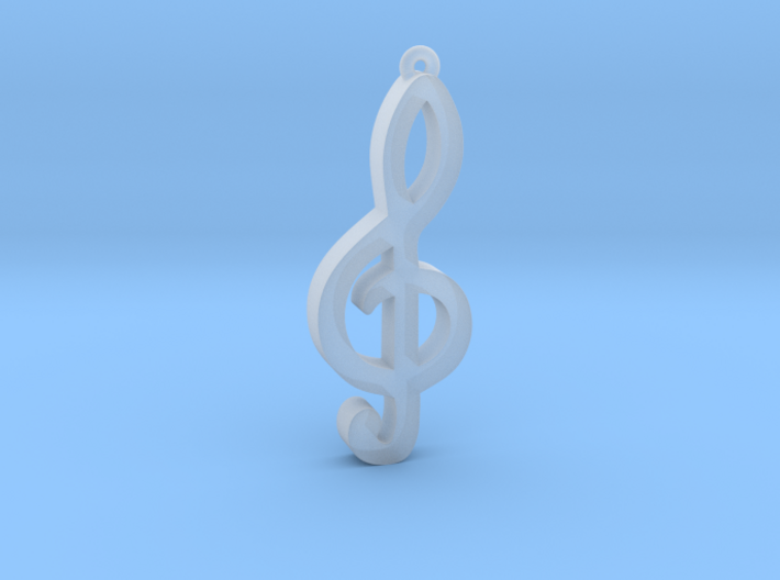 Music Note treble clef 3d printed