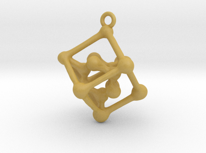 Bone cube pendant 3d printed