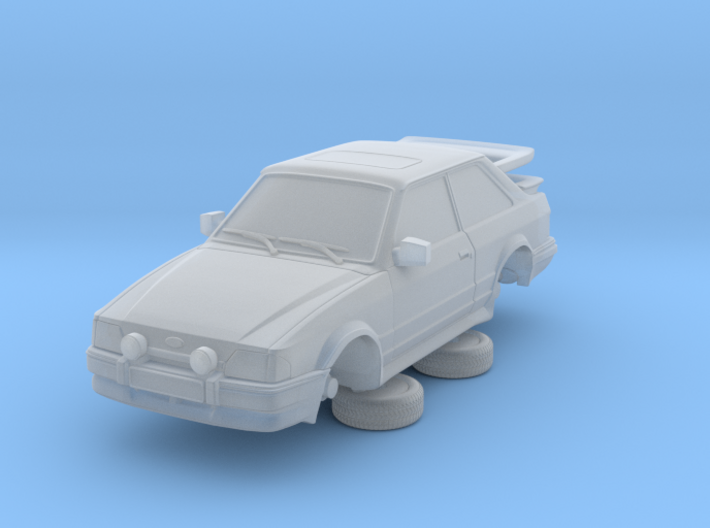 1-64 Ford Escort Mk4 2 Door Rs Turbo Whale Tail 3d printed