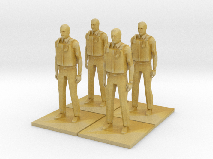 Police Standing x4 HiRez (Summer in Britain), 1/64 3d printed 