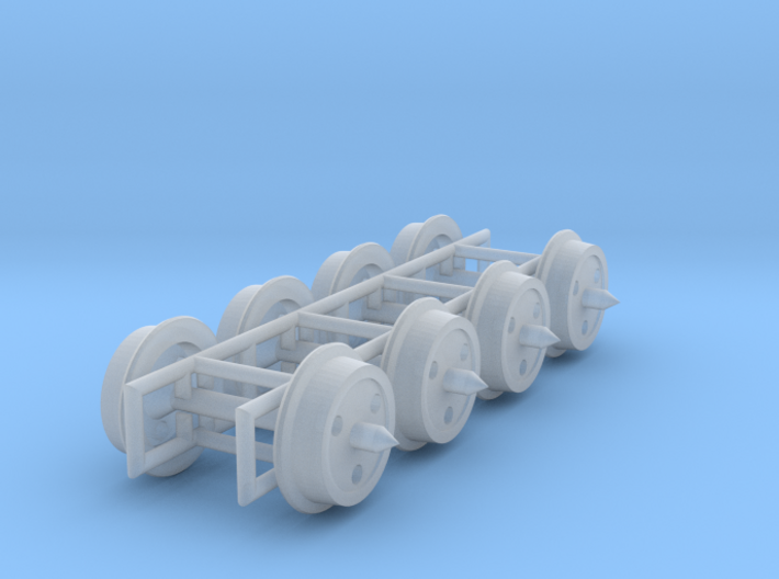 2'9&quot; 3 hole disc wheels for 3mm:1ft scale 3d printed