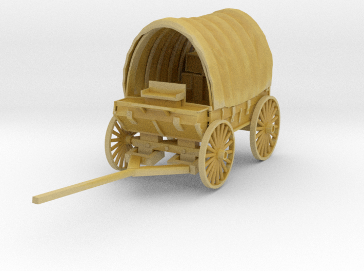 S Scale Covered Wagon 3d printed