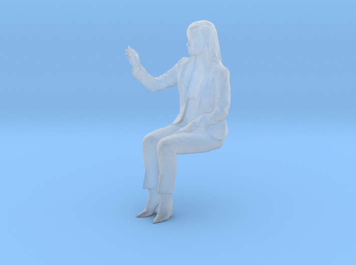 S Scale Sitting Woman 3d printed