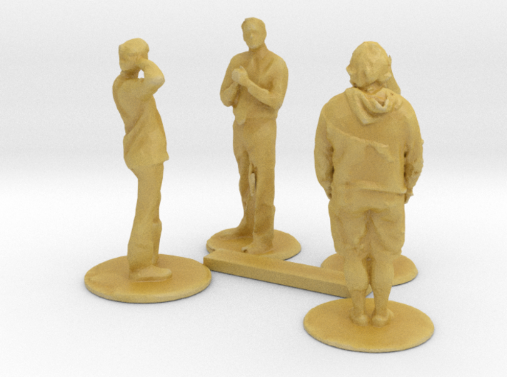 HO Scale People Standing 3d printed 