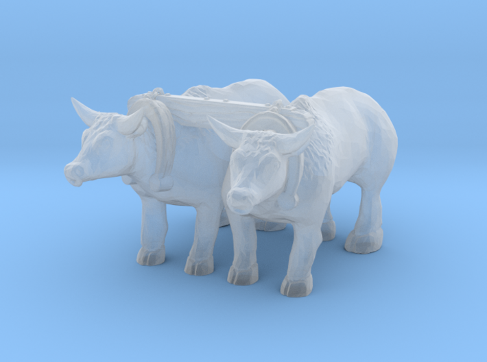 TT Scale Oxen 3d printed