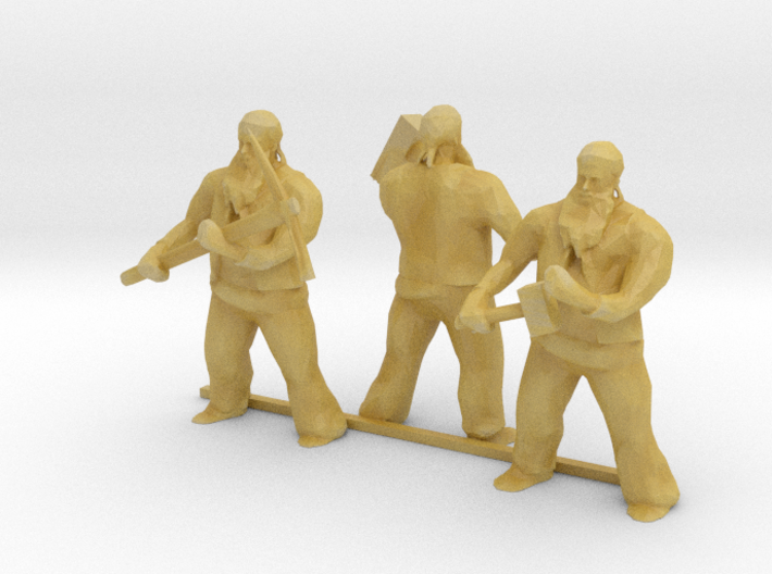 HO Scale Three Men with Tools 3d printed