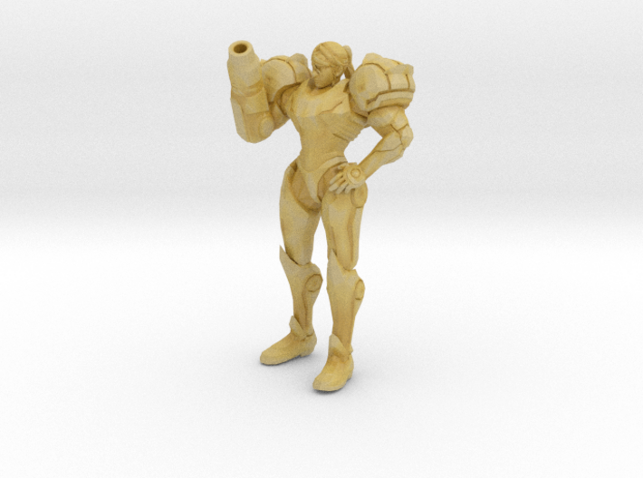 Metroid Samus 1/60 miniature scifi games no helmet 3d printed 