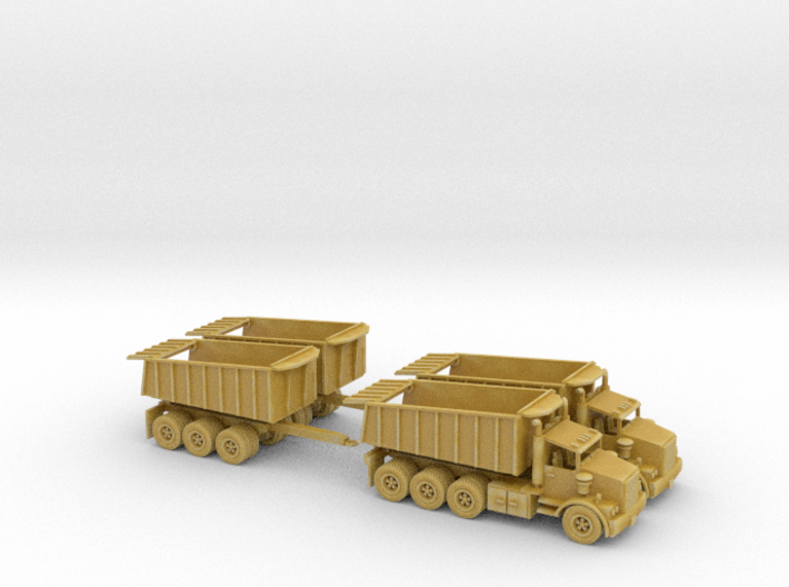 2 Tri Axle Dump Trucks W DumpTrailer N Scale 3d printed 