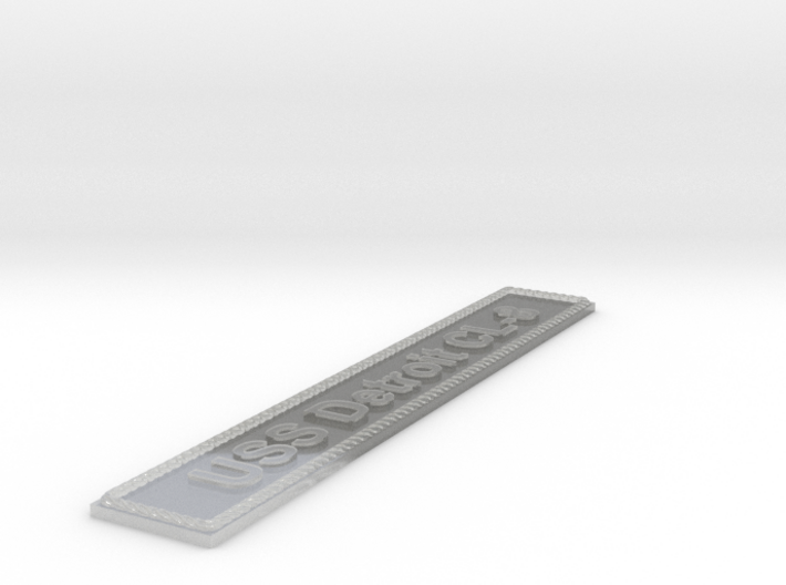 Nameplate USS Detroit CL-8 3d printed