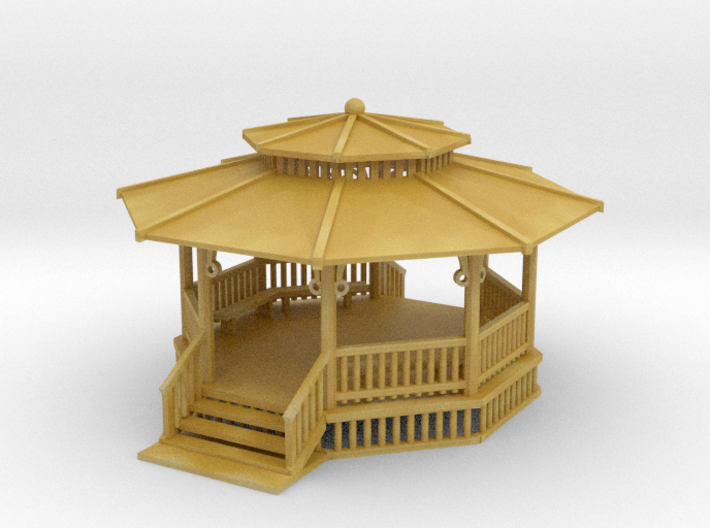 24 Ft Gazebo With Benches Z Scale 3d printed 