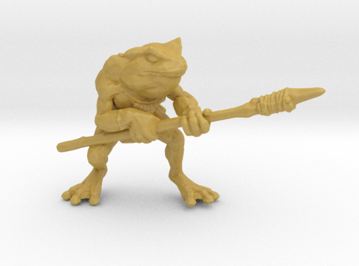 Bullywug Warrior Spear miniature model fantasy dnd 3d printed