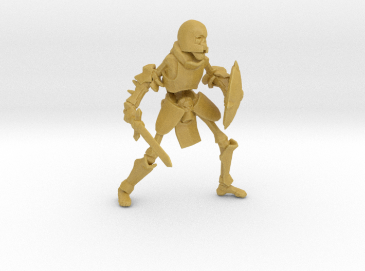 Skeleton Heavy Armor Sword Shield miniature model 3d printed