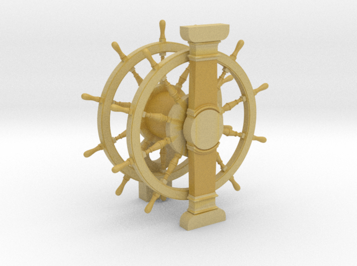 1/48 Ship's Wheel (Helm) for Ships of the Line 3d printed