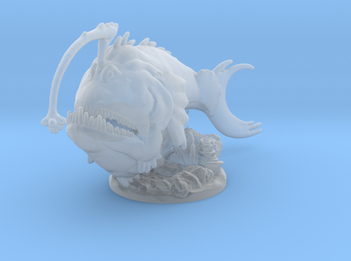 Monstrous Anglerfish based miniature model fantasy 3d printed