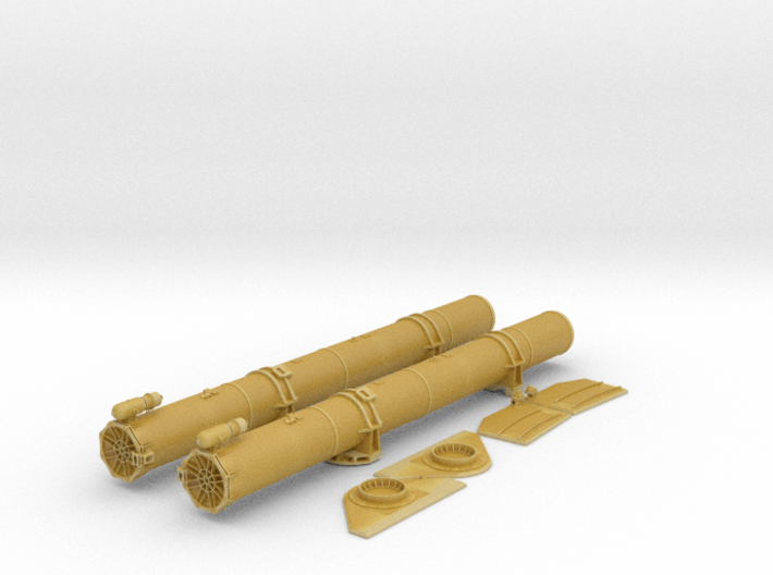 1/64 Torpedo Tubes for PT Boats, aft pair 3d printed