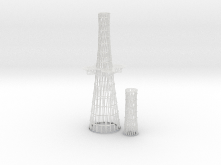 1/192 Tennessee and Colorado class Cage Masts 3d printed
