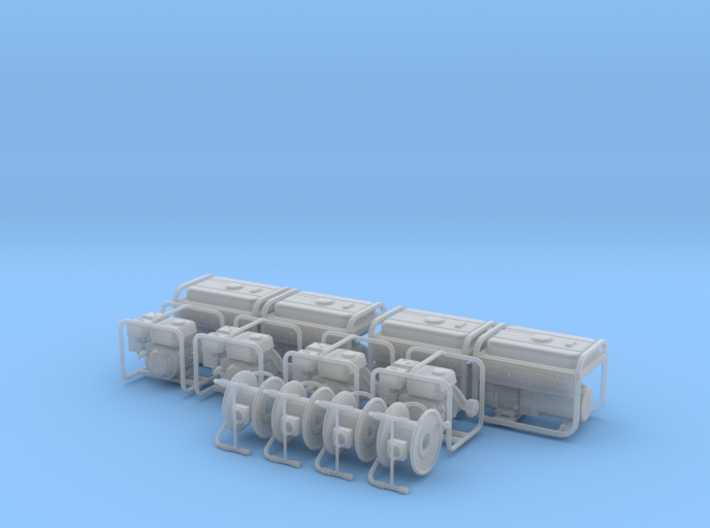 1/35 scale generators/pumps/cord reels 3d printed