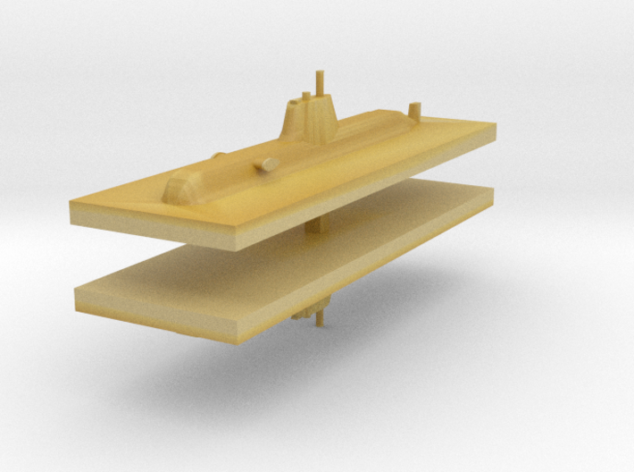 HDW 214 Submarine 1:2400 x2 3d printed 