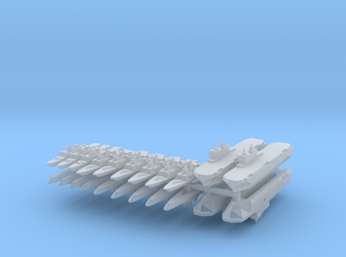 French Fleet 3 1:4800 (20 Ships) 3d printed