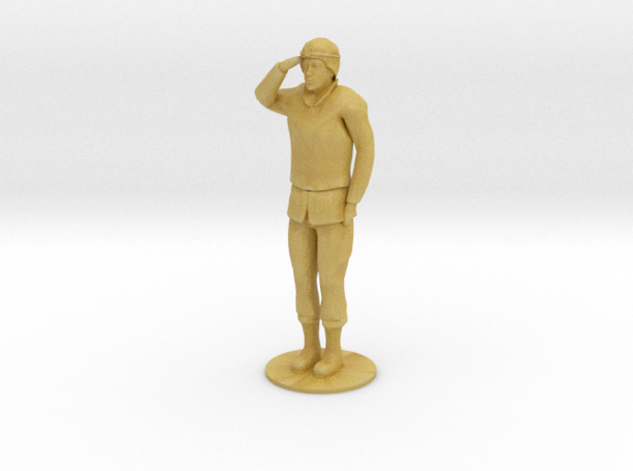 Female Soldier Salute (1/48) 3d printed 