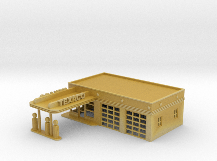 50s Texaco Station Scale: 1:200 3d printed 